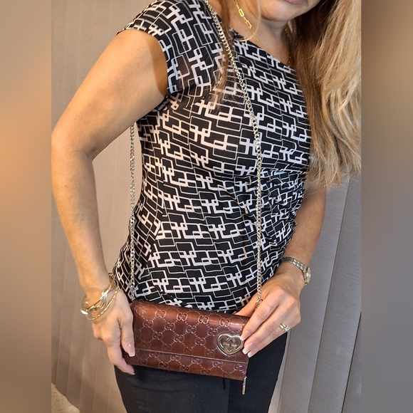 Gucci Guccissma $1100 Heart Long Wallet - Picture 3 of 17